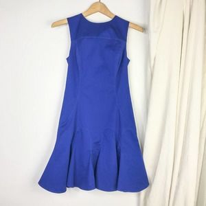 10 Crosby Derek Lam Blue Trumpet Midi Dress Event